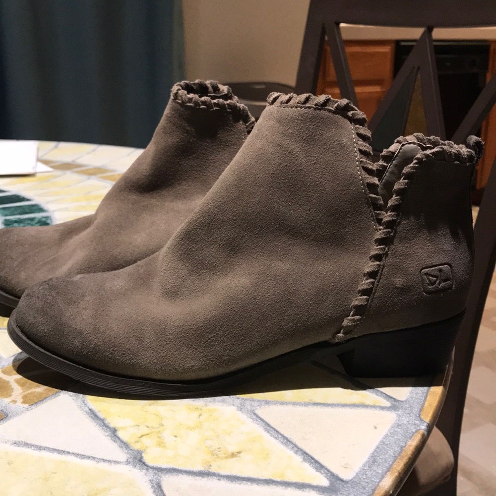 Dirty Laundry Gray Suede Booties